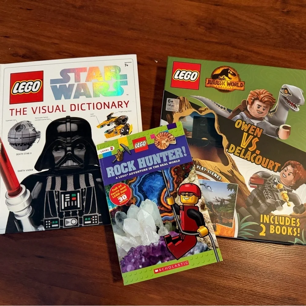 LEGO Star Wars and Jurassic World Book Collection plus book interactive legos